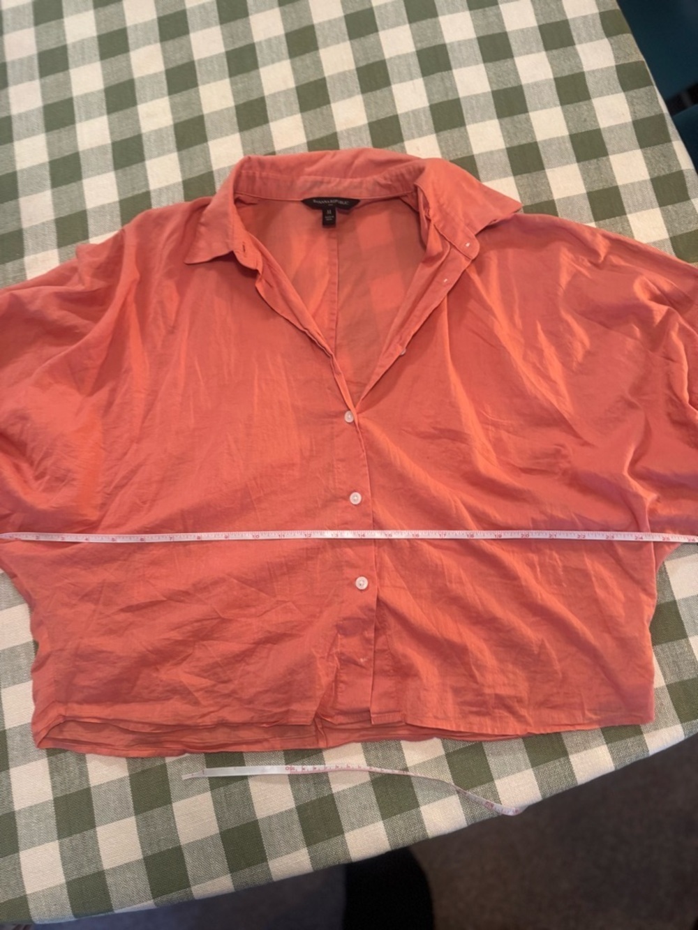 Banana Republic Coral Boxy Crop Shirt - Picture 13 of 15